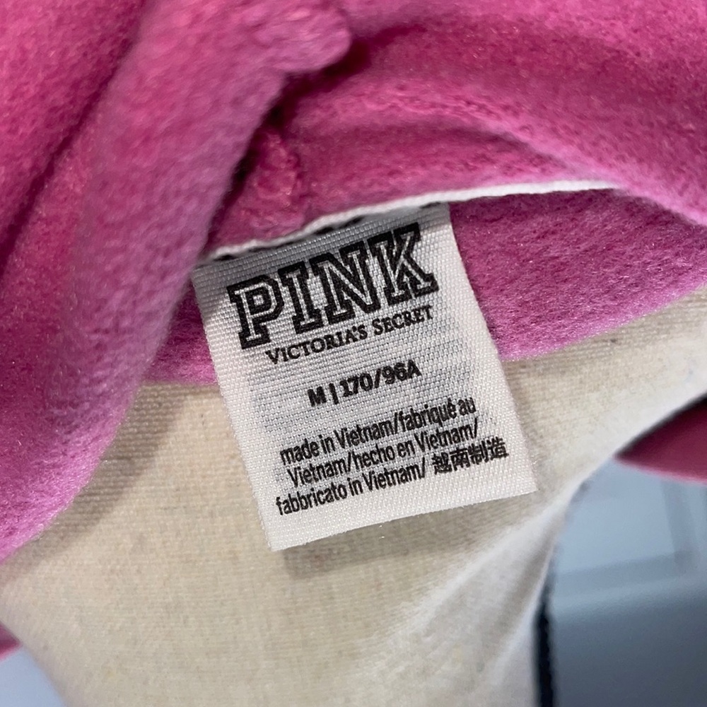 Pink (pink) cropped hoodie - Picture 4 of 4